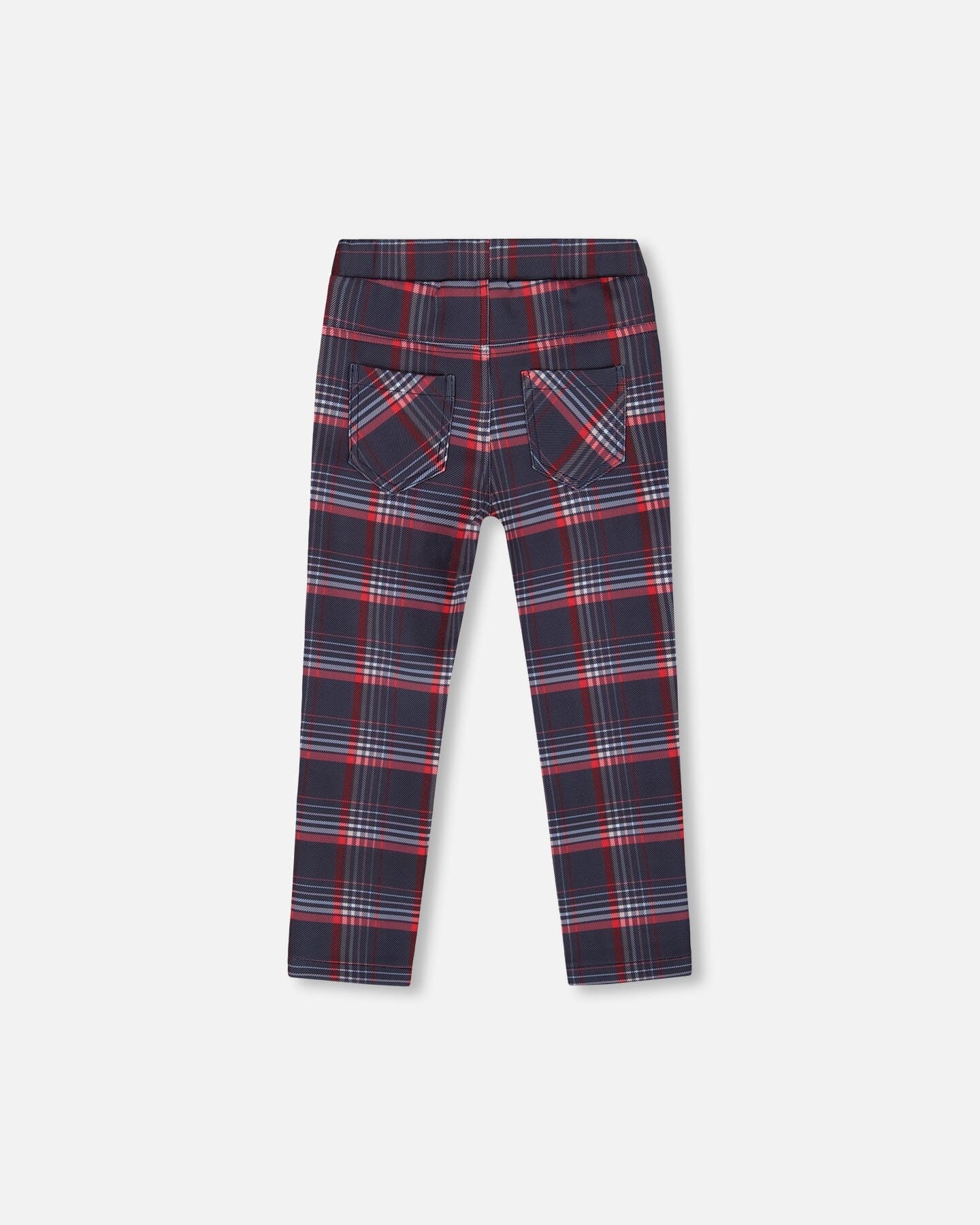 Milano Treggings Red And Navy Plaid