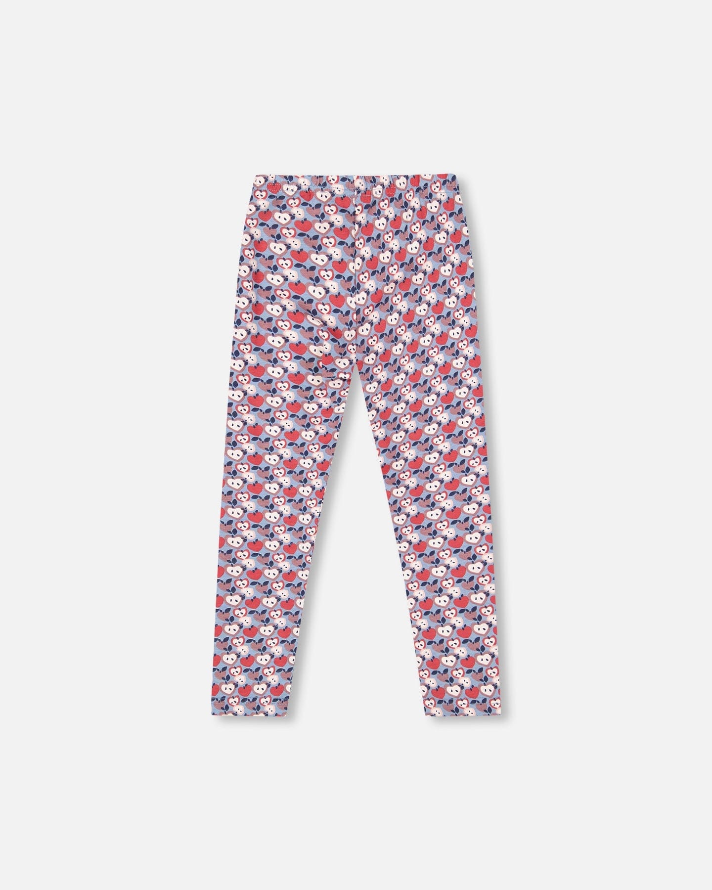 Organic Cotton Leggings Blue Apple Print