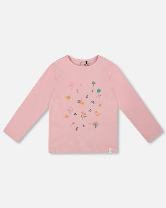 Organic Cotton Long Sleeve T-Shirt Dusty Pink