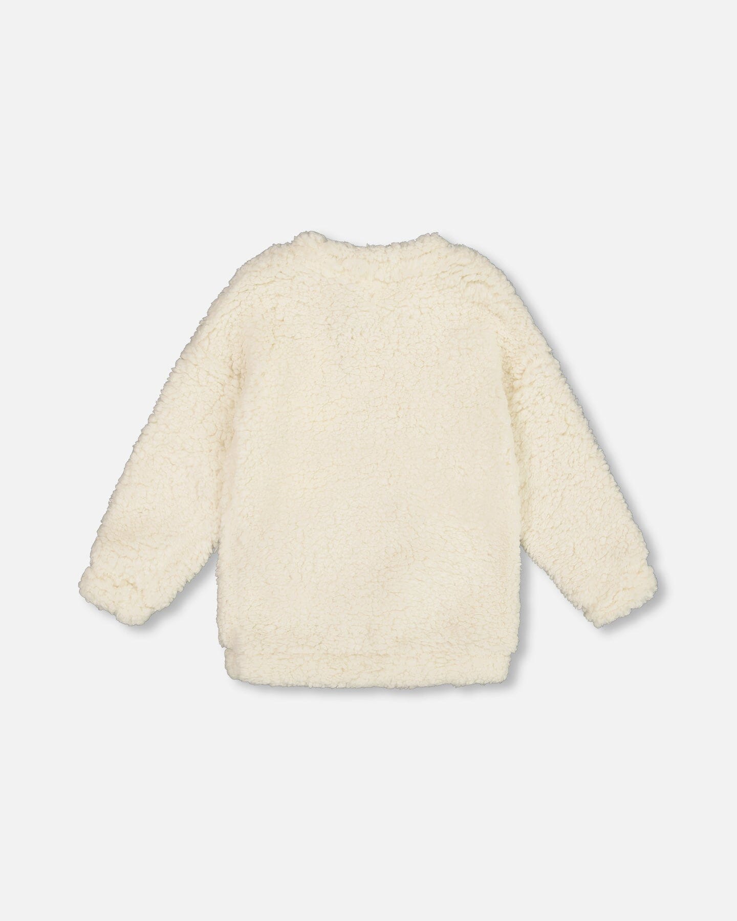 Plush Tunic Off-White With Bear Pocket