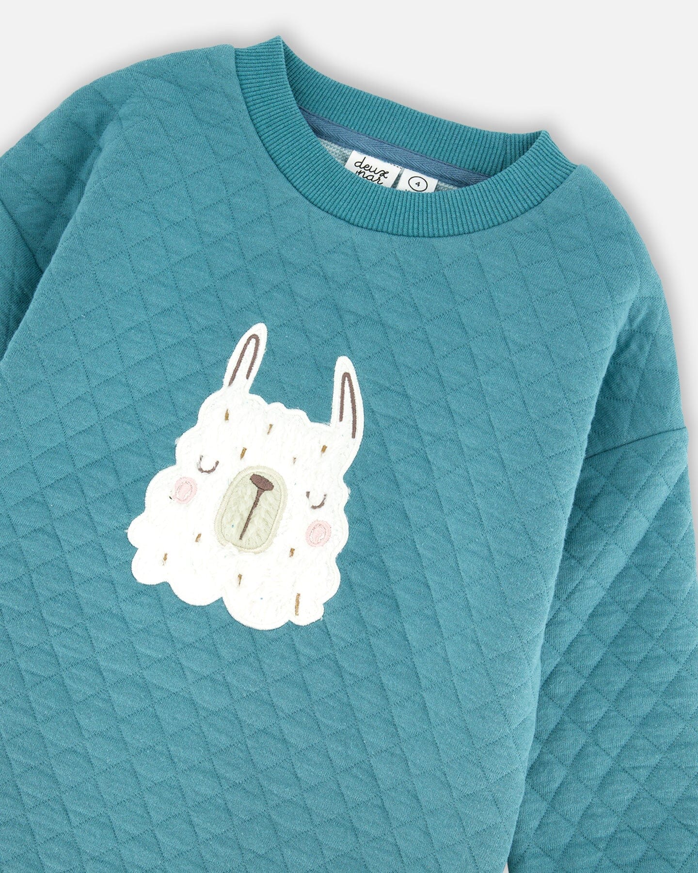 Quilted Tunic Dress Turquoise Blue