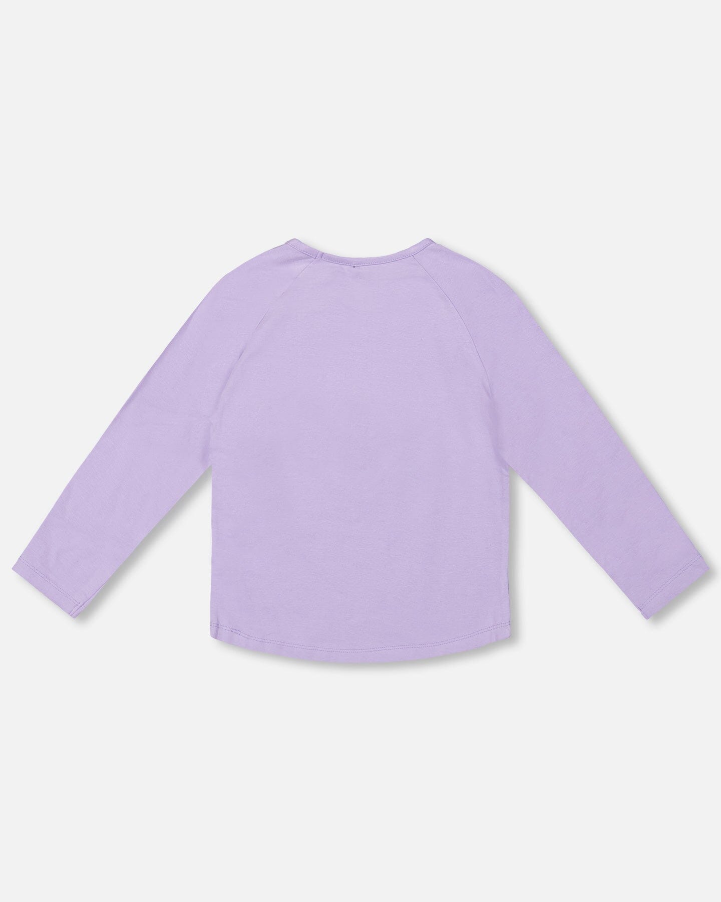 Organic Cotton Long Sleeve T-Shirt Lavender With Sequin Unicorn