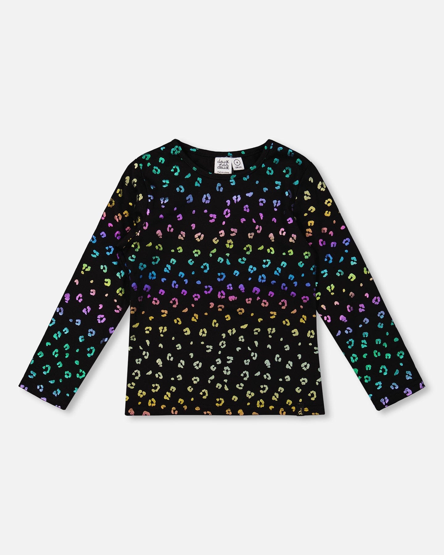 Stretch Jersey T-Shirt Multicolor Leopard Print