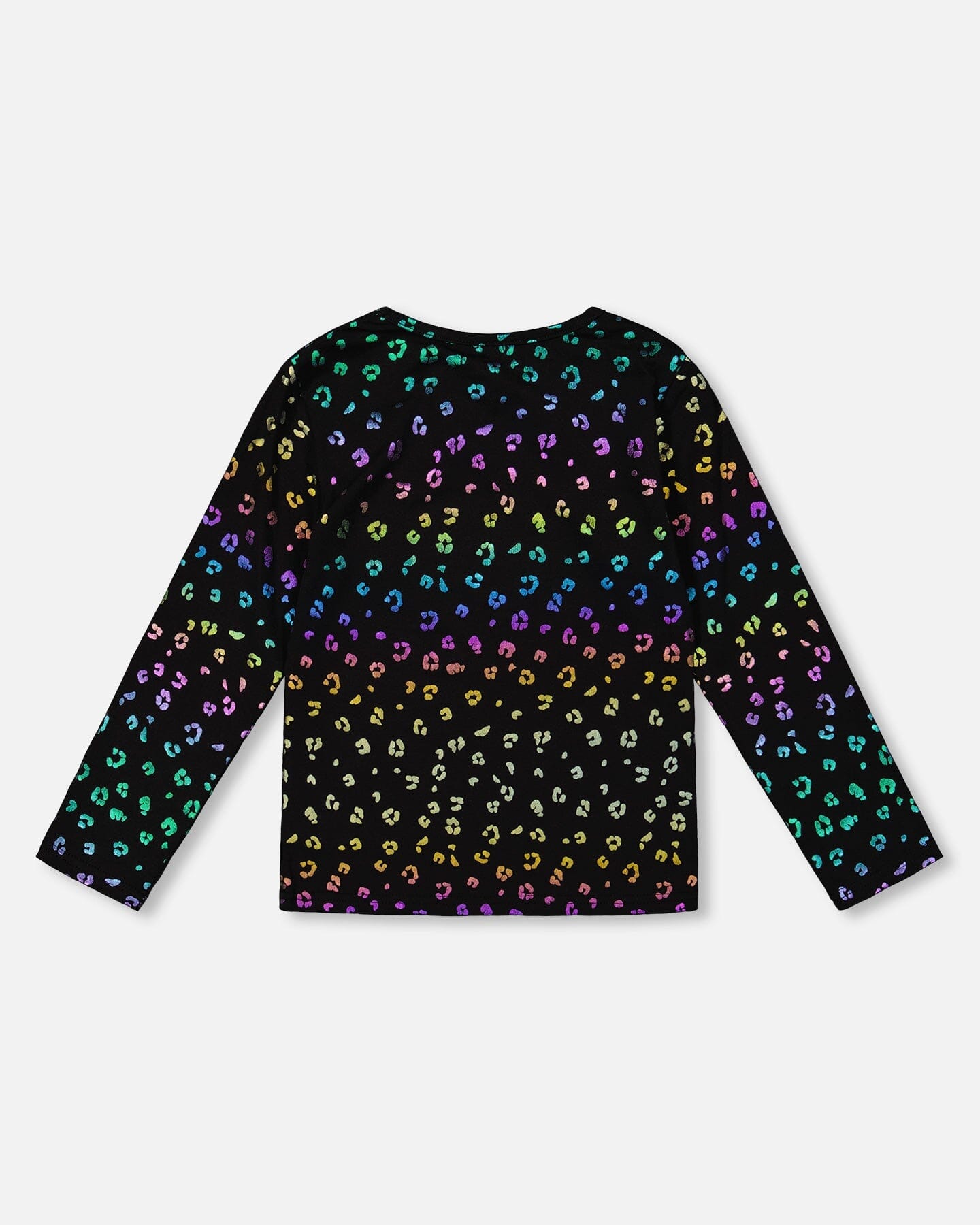 Stretch Jersey T-Shirt Multicolor Leopard Print