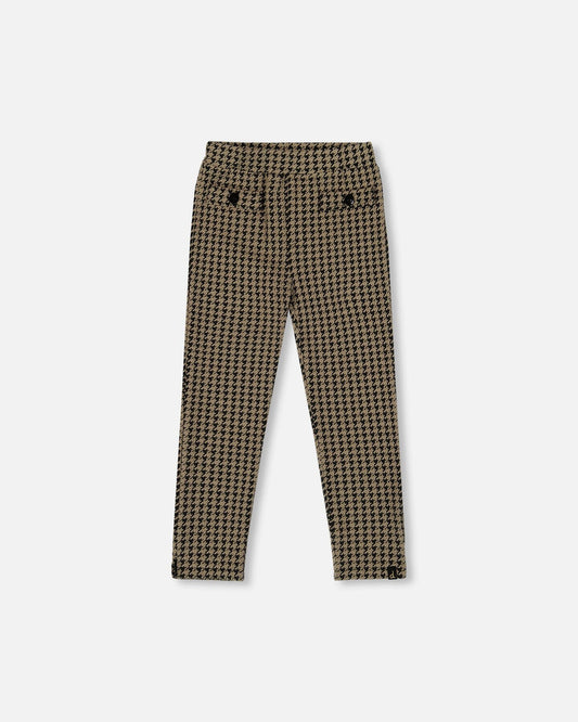 Jacquard Knit Pant With Welt Pocket