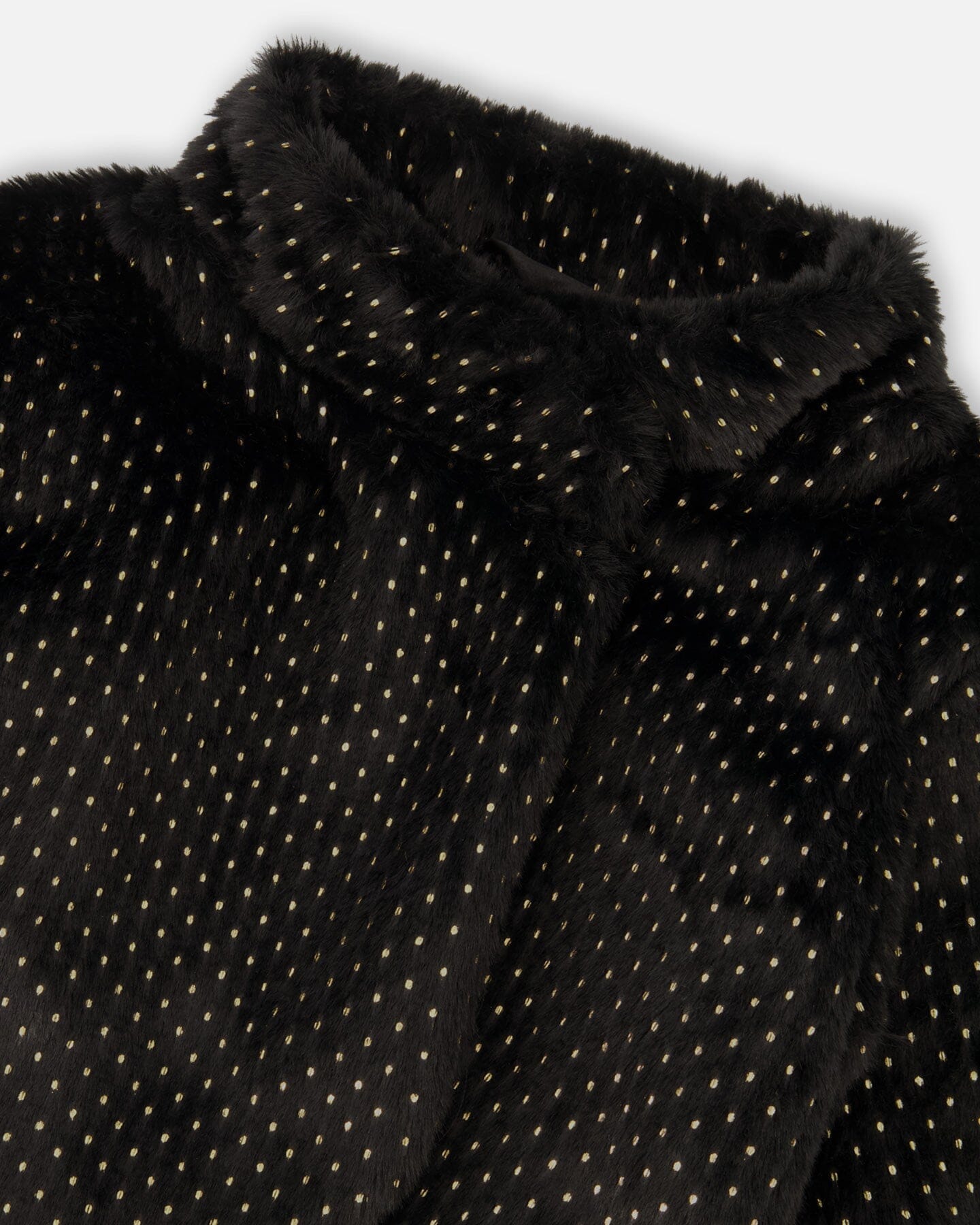 Fake Fur Short Jacket Black