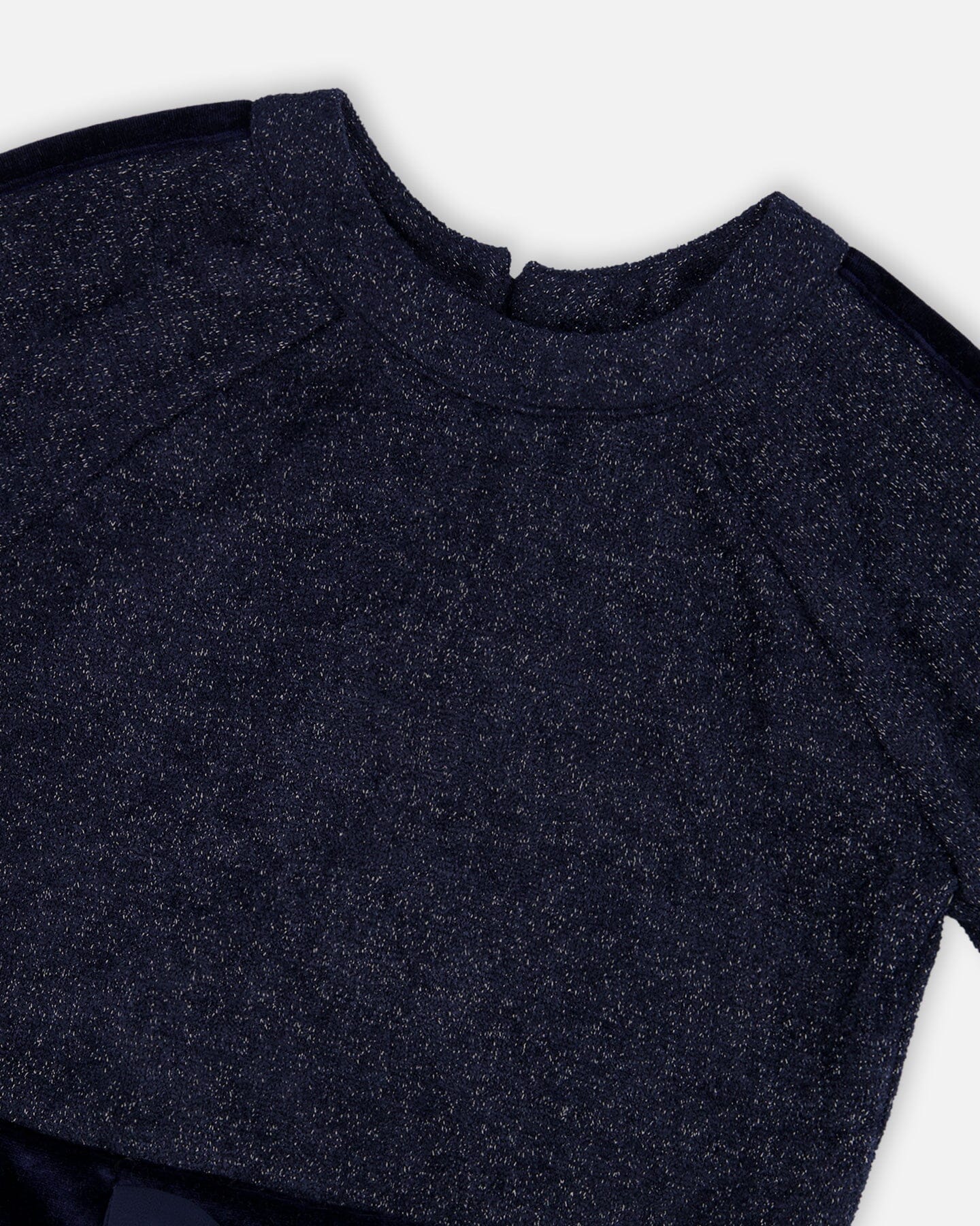 3/4 Sleeve Lurex Dress Navy Blue