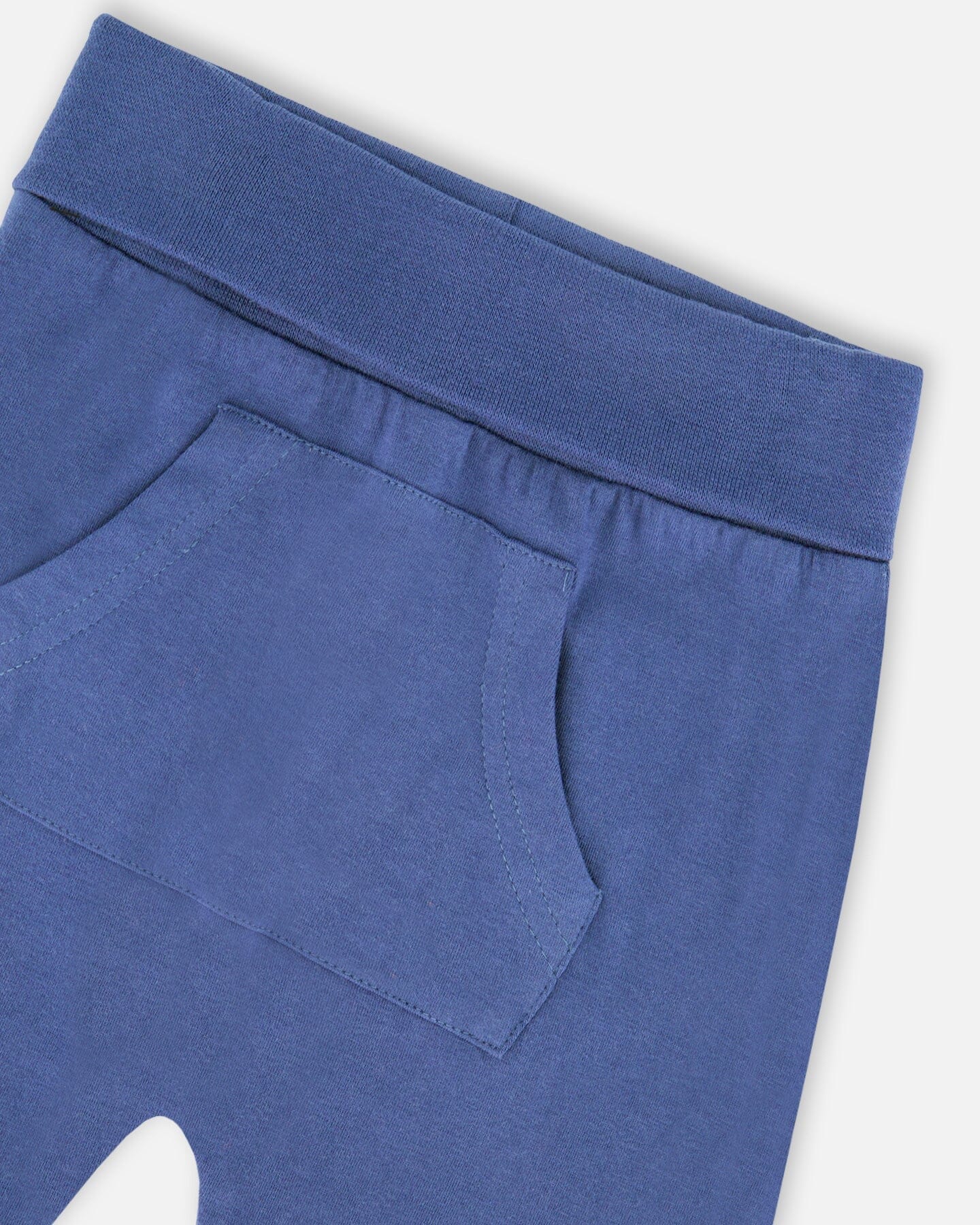 Organic Cotton Jersey Two-Piece Top And Pant Set Blue