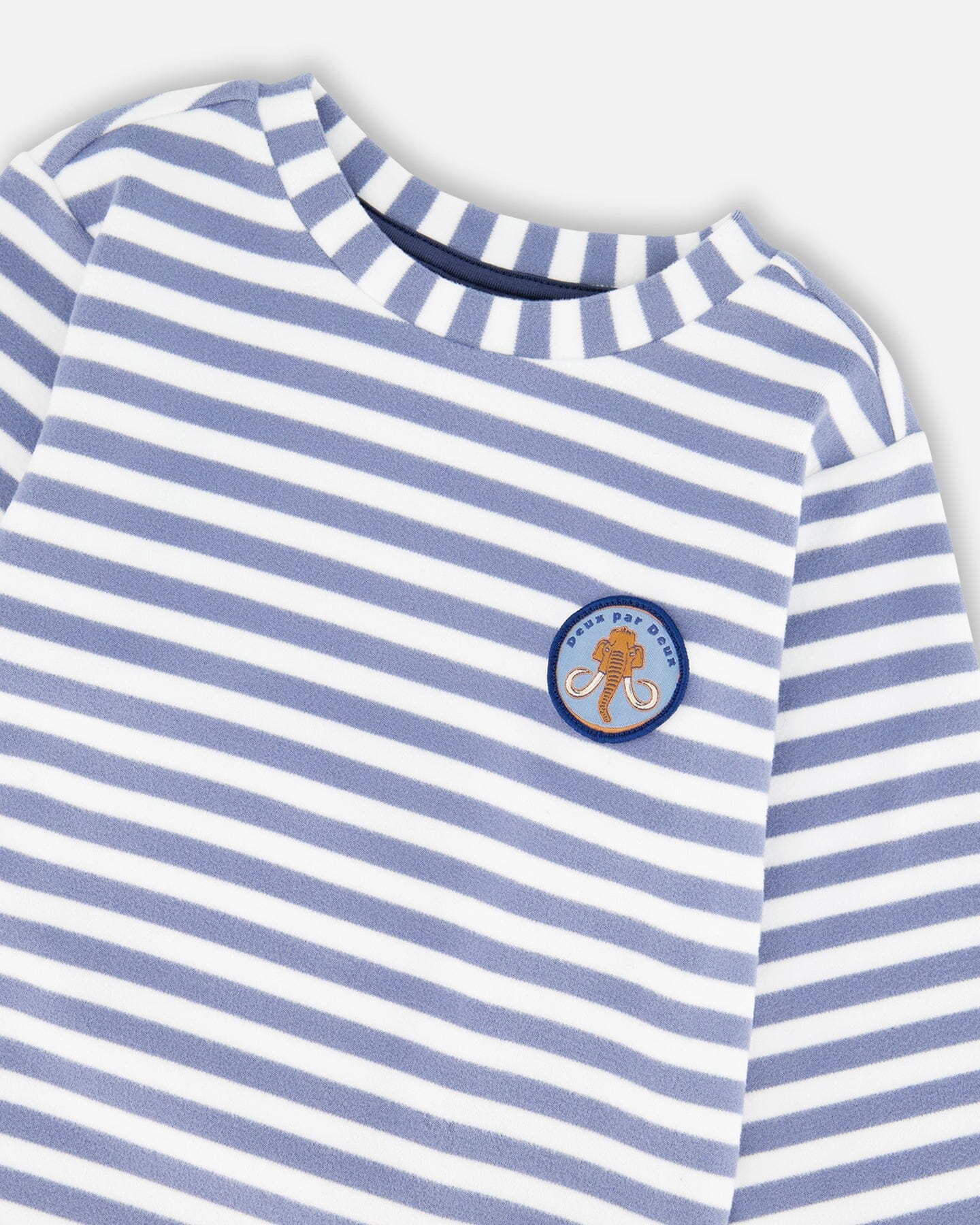 Super Soft Long Sleeve Striped Jersey T-Shirt Light Blue