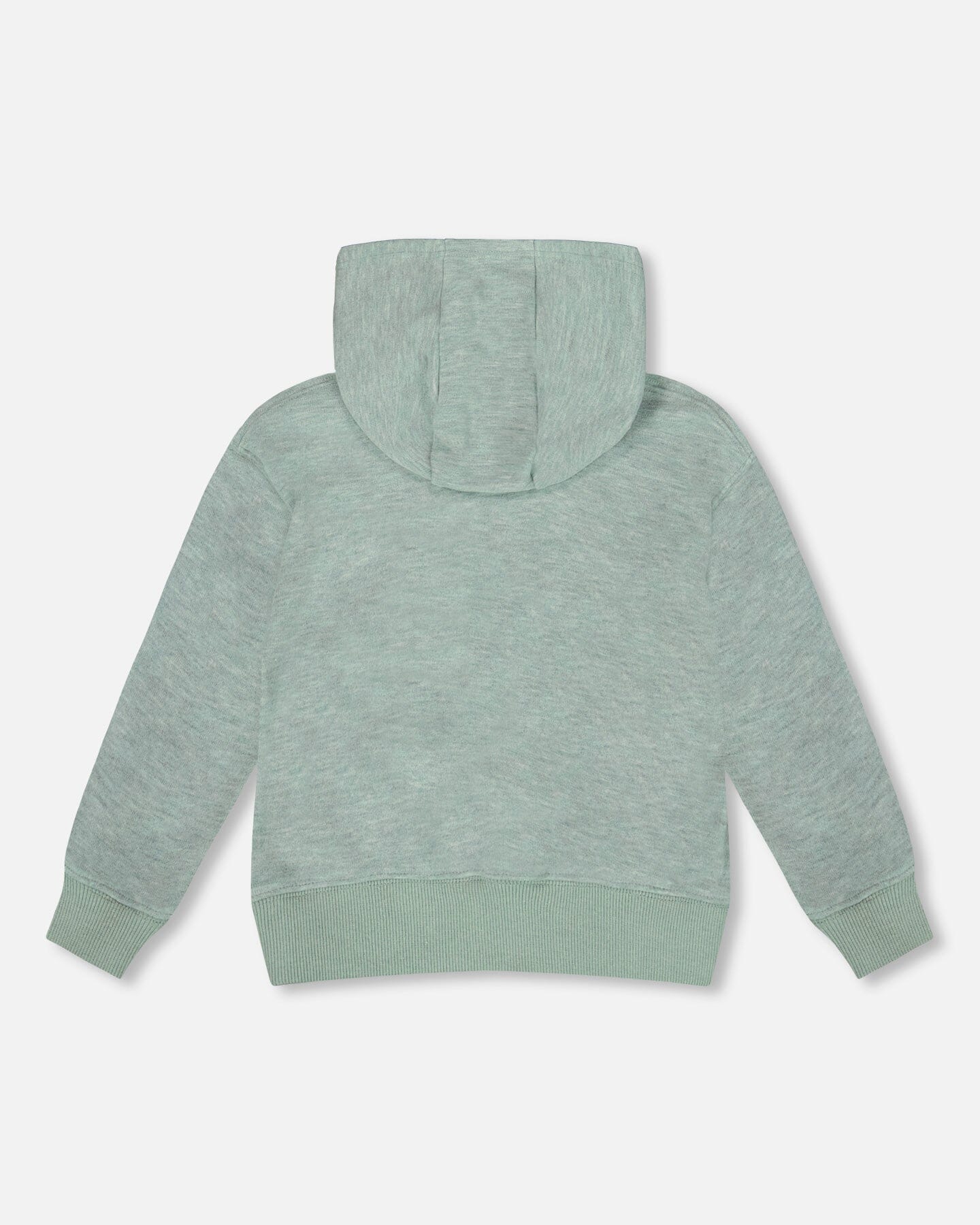 Super Soft Hooded Brushed Jersey Sweatshirt With Graphic Print Green