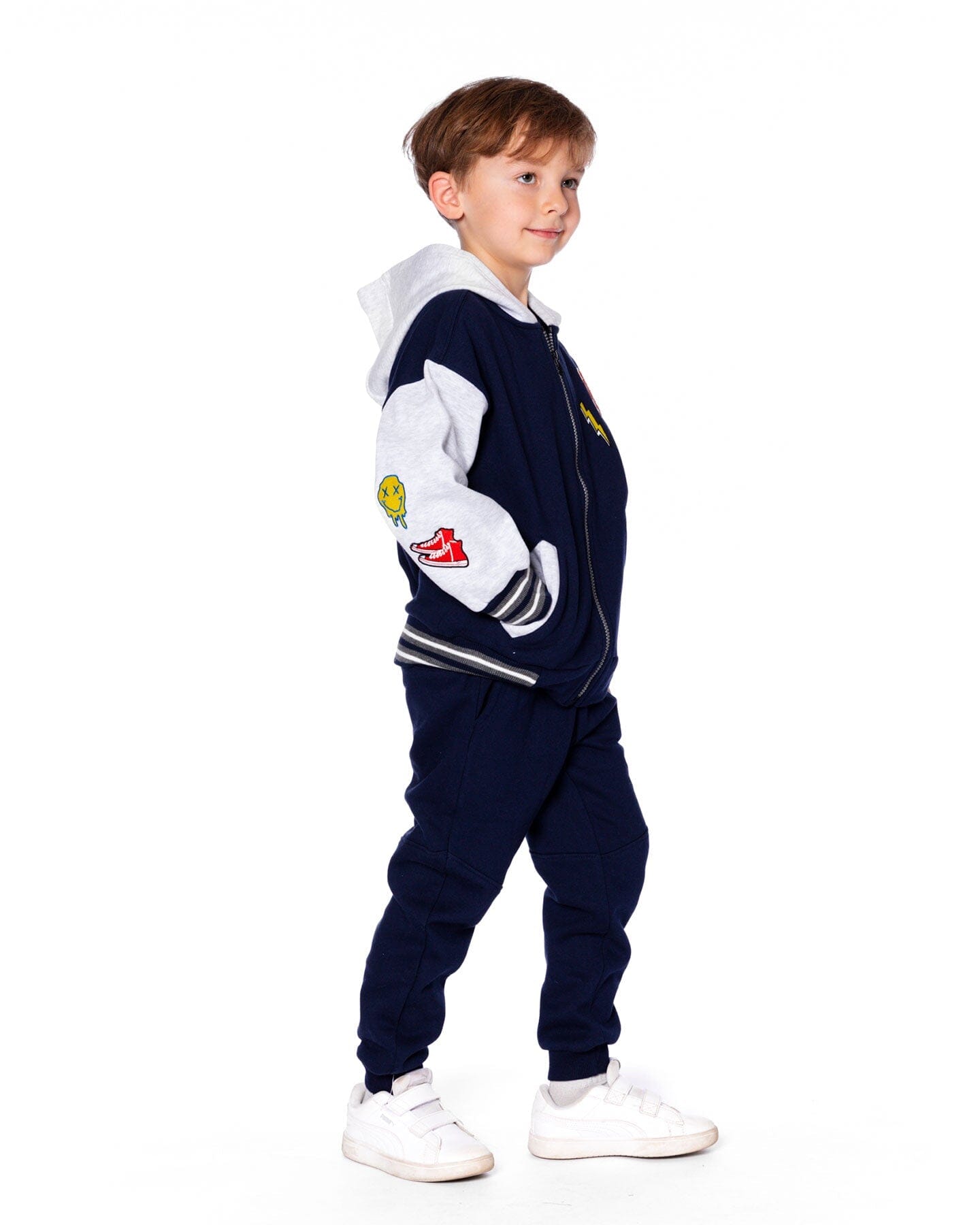 Fleece Sweatpants With Pockets Navy Blue