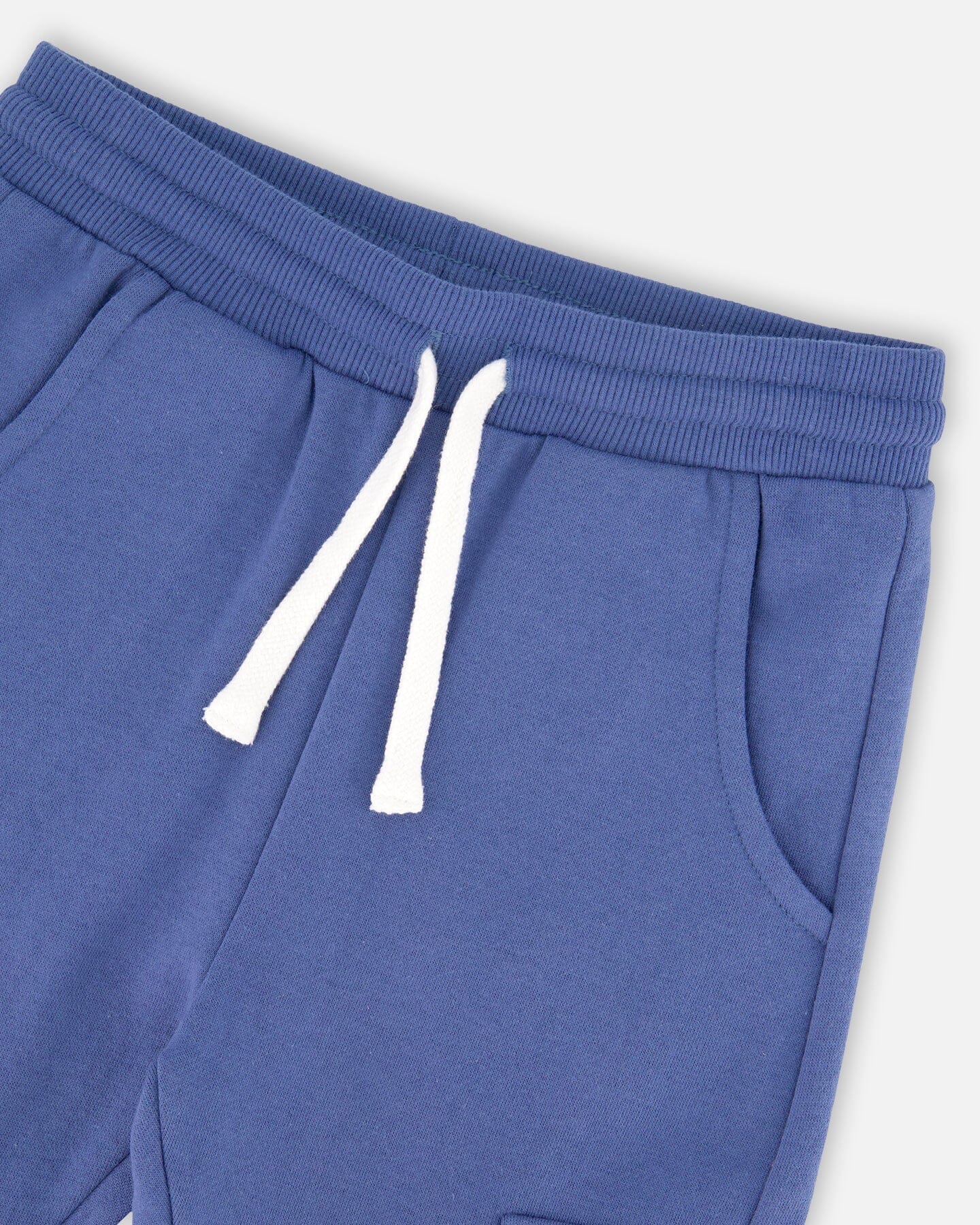 Fleece Sweatpants With Cargo Pockets Blue