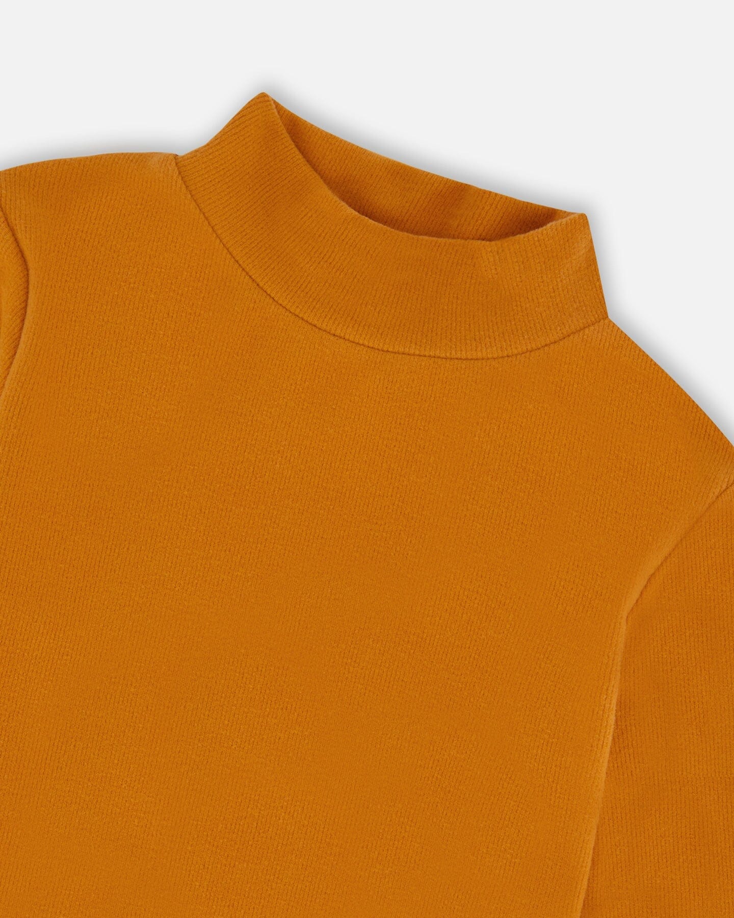 Super Soft Ribbed Mock Neck Top Golden Yellow
