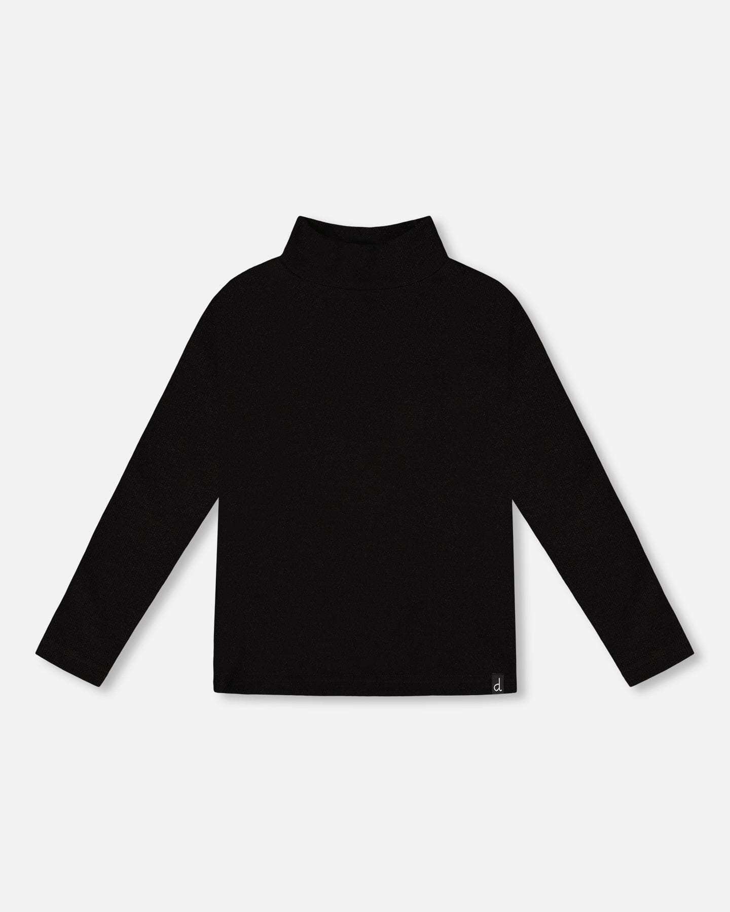 Super Soft Ribbed Mock Neck Top Black