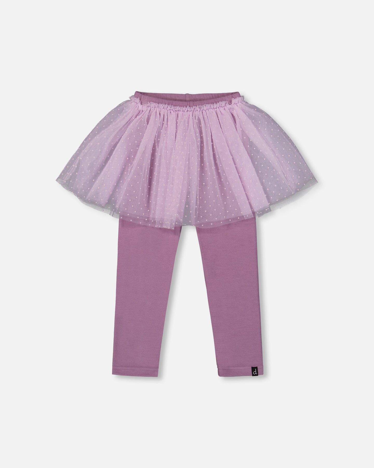Leggings With Tulle Skirt Purple Gray