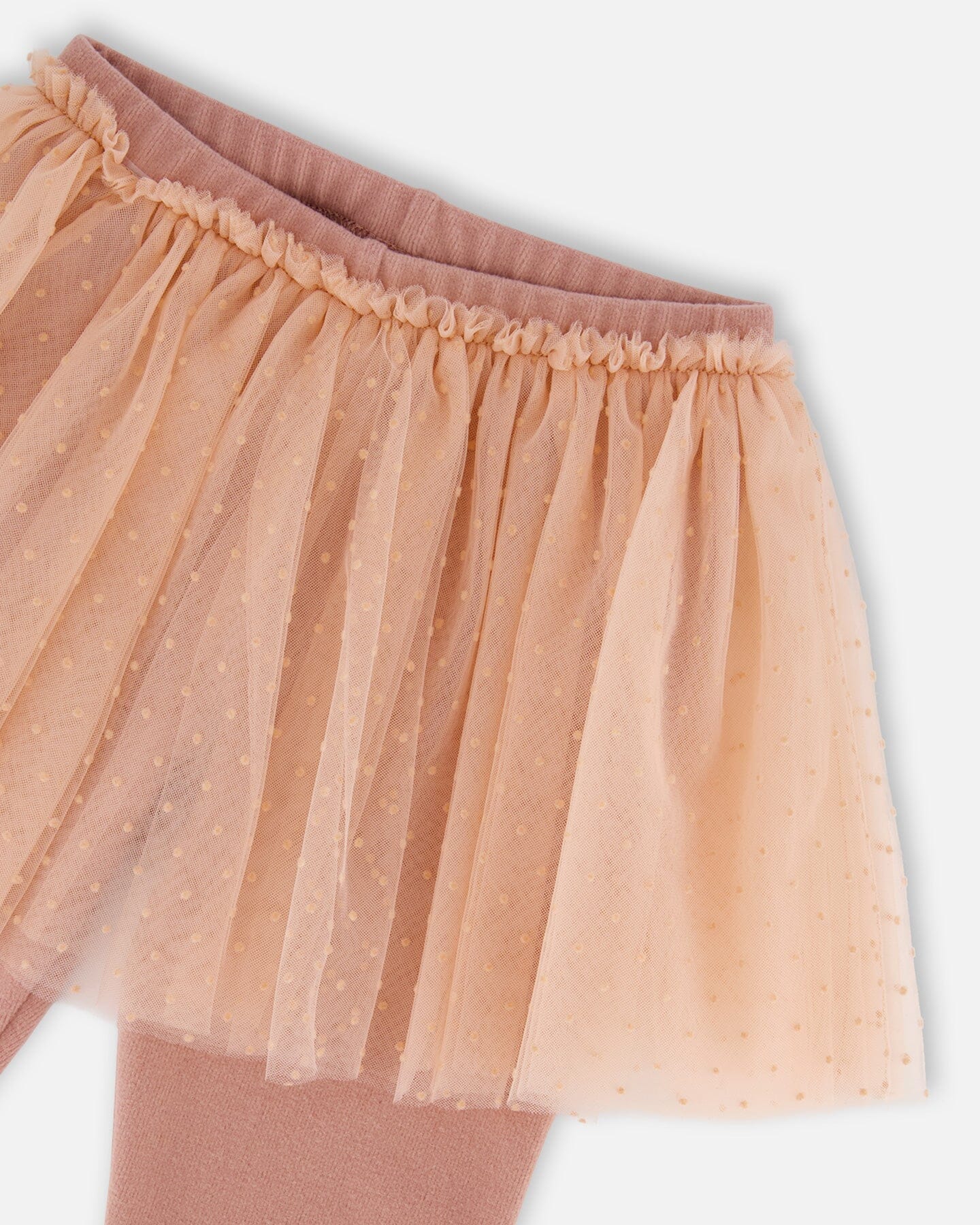 Leggings With Tulle Skirt Dusty Pink
