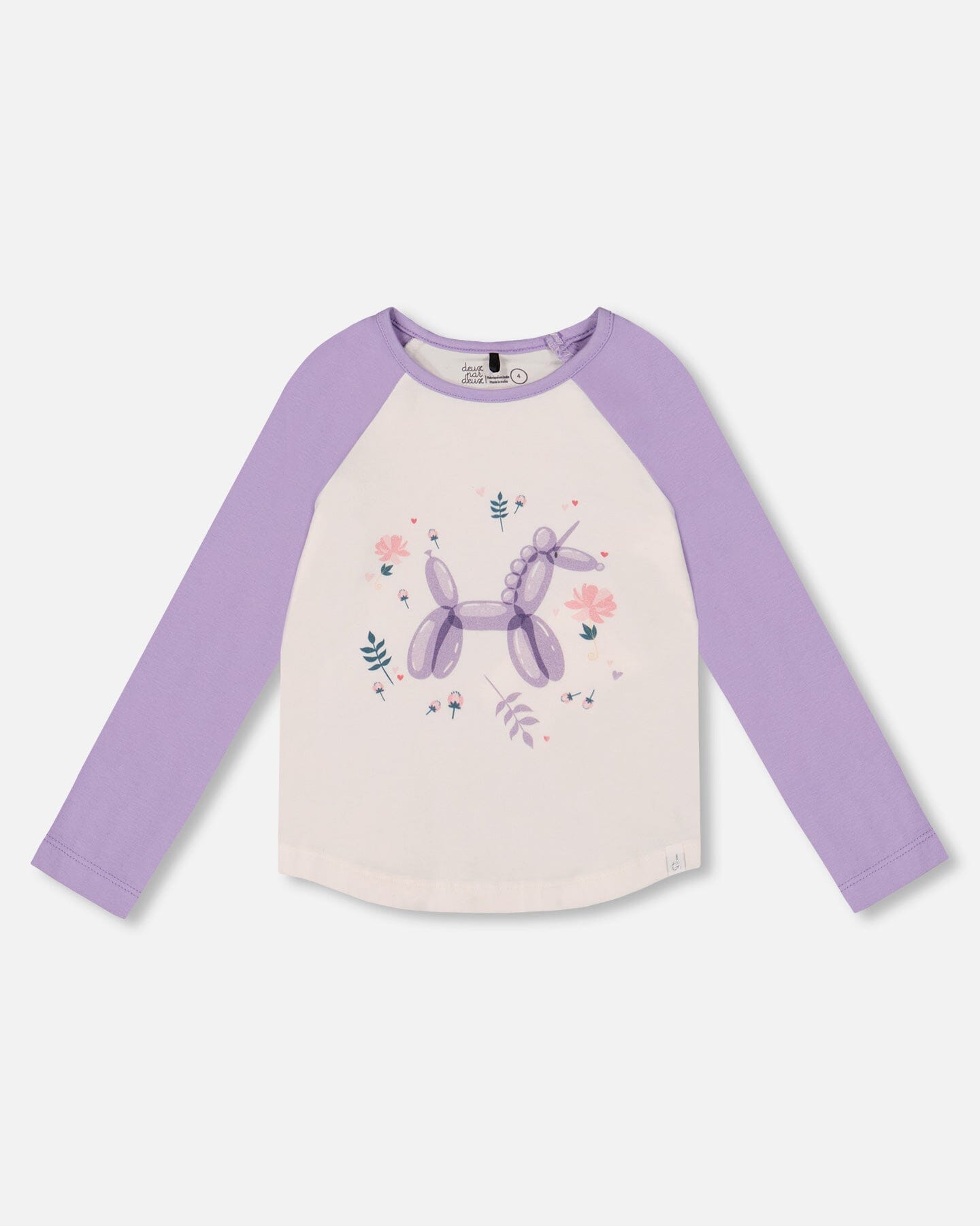 Jersey Raglan Sleeve Tee Lavender