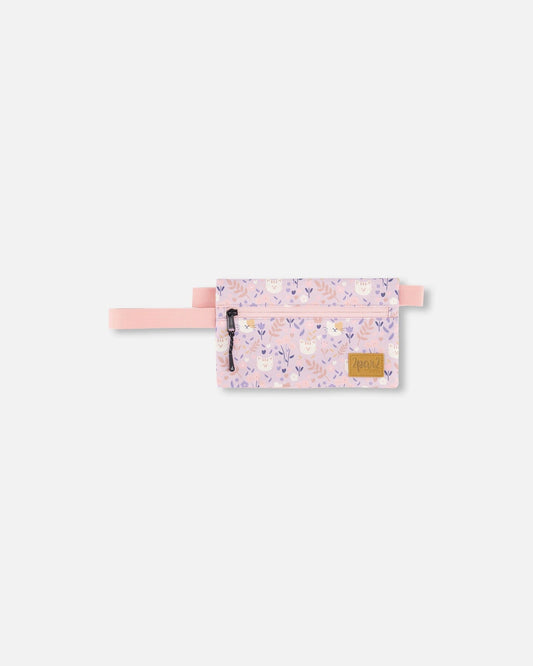 Double Pencil Case Lilac Cat Print