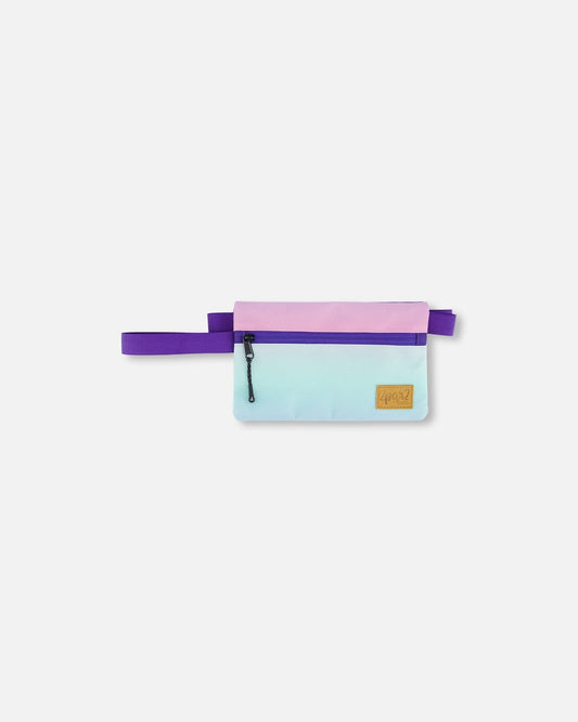 Double Pencil Case Purple Gradient
