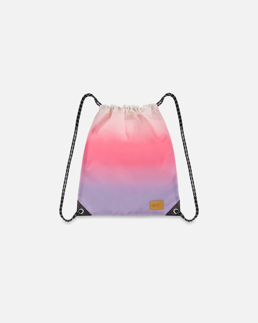 Drawstring Bag Pink And Purple Gradient