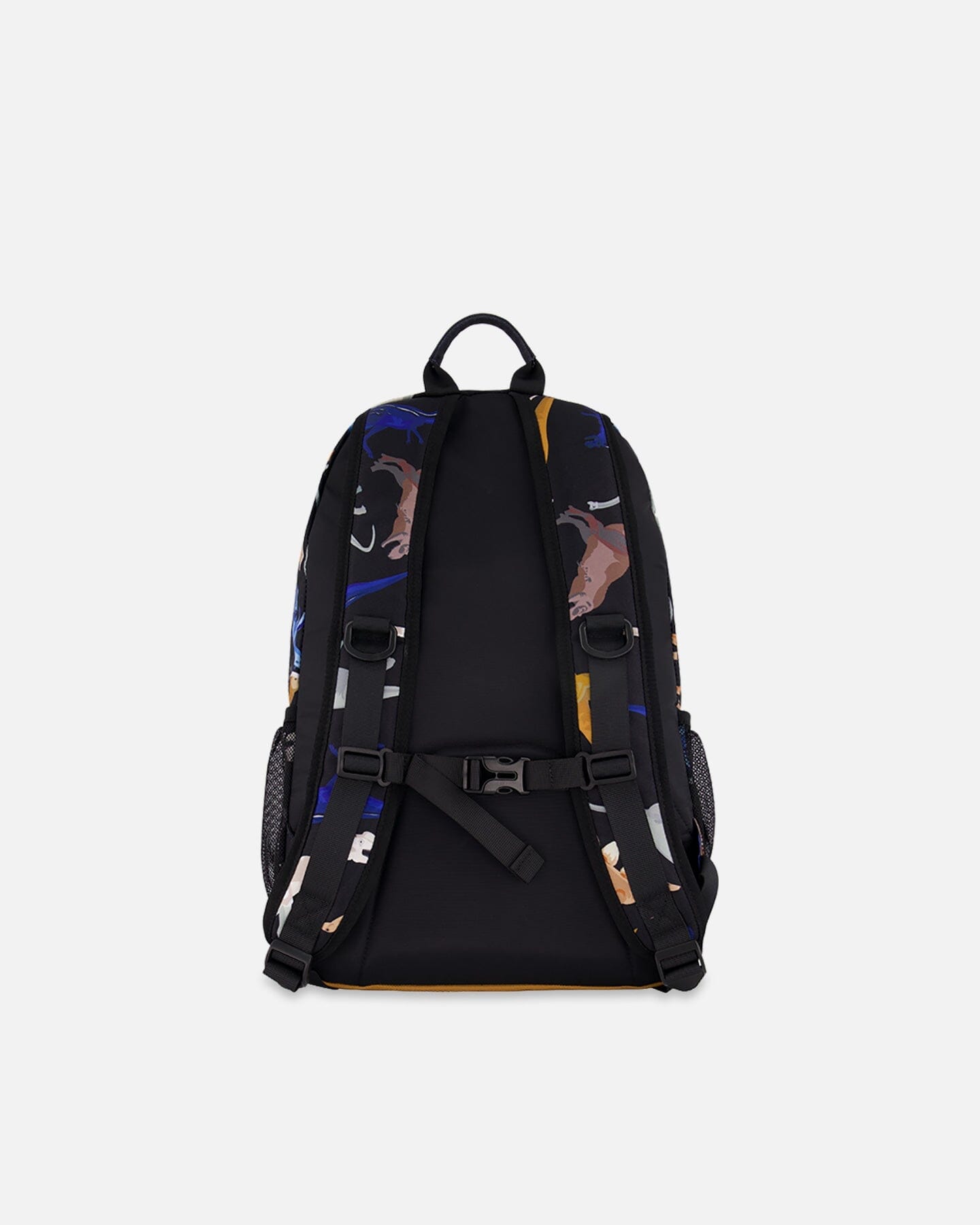 Kids Backpack Black Dinosaur Print