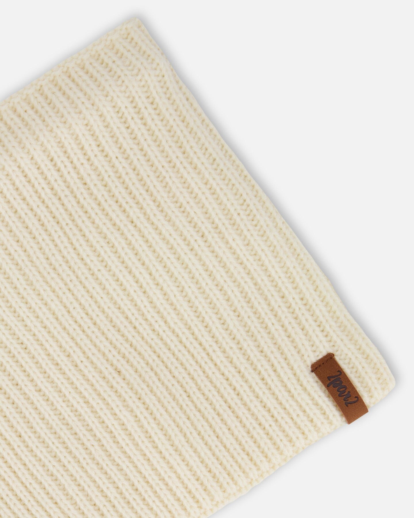 Mid-Season Knit Neck Warmer Light Beige
