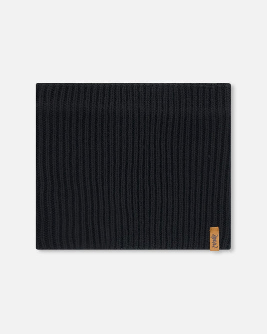 Mid-Season Knit Neck Warmer Black