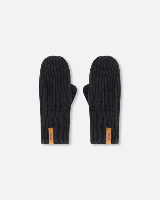 Mid-Season Knit Mittens Black
