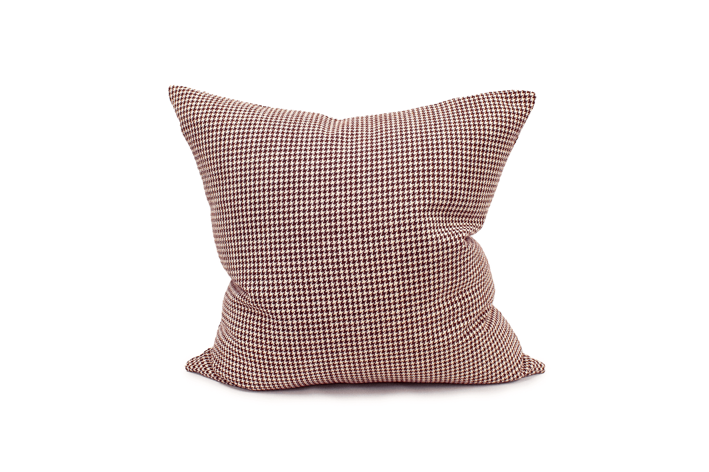 Crimson Houndstooth Cushion Cover