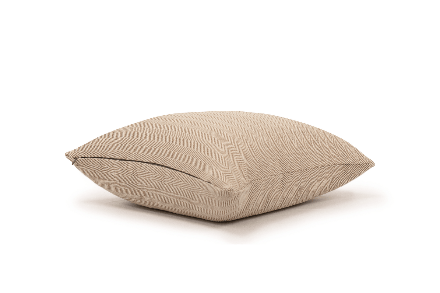 Mushroom Herringbone Cushion Cover