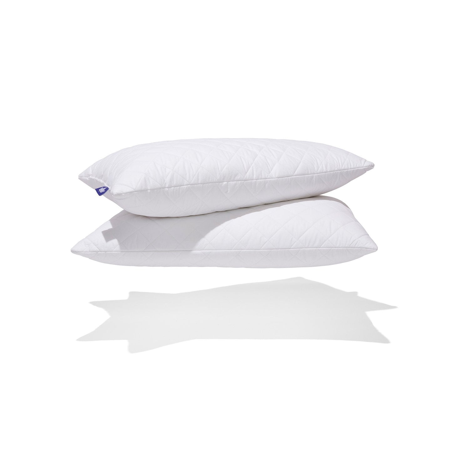 Quilted White Goose Feather Pillow