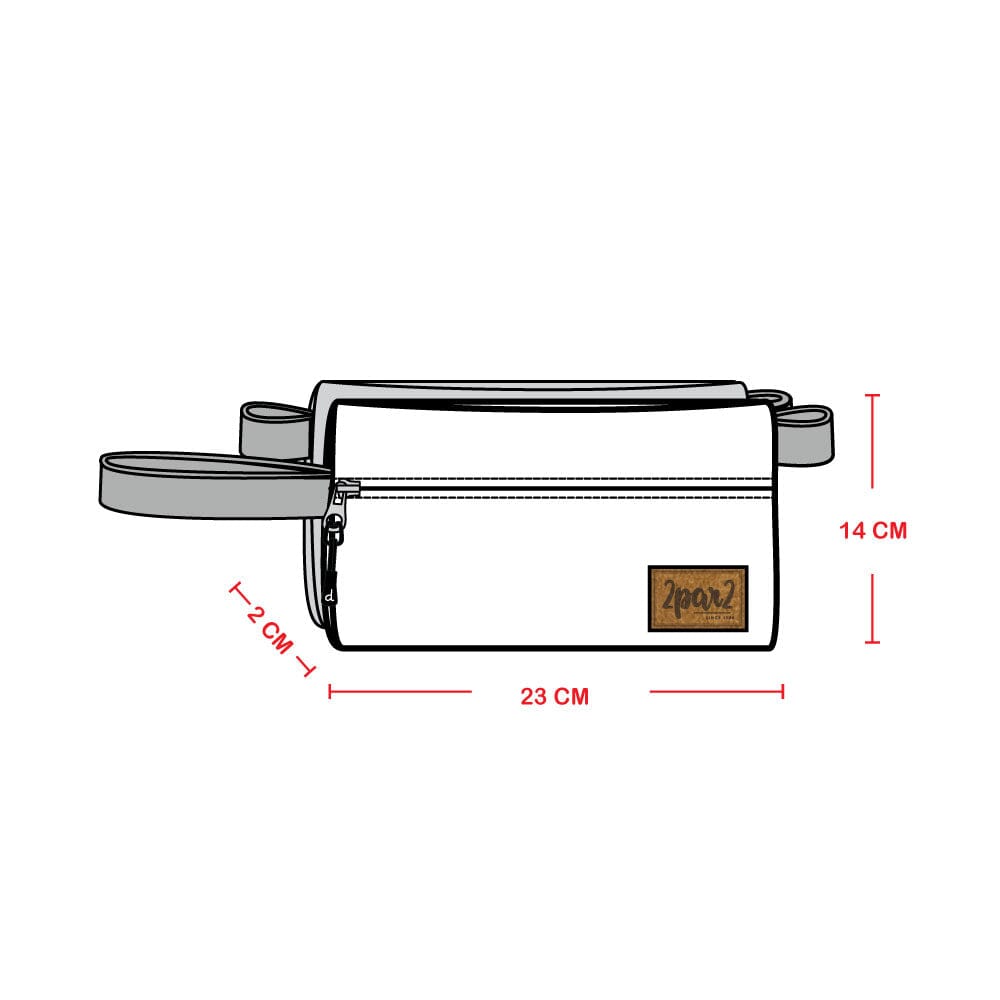 Double Pencil Case Rainbow Heart Print