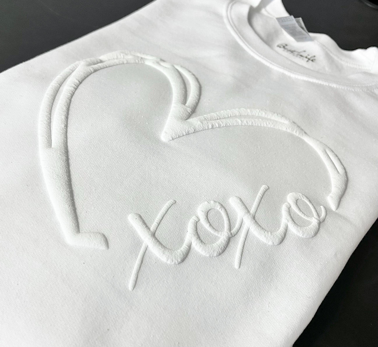 XOXO Embossed Heart Sweatshirt