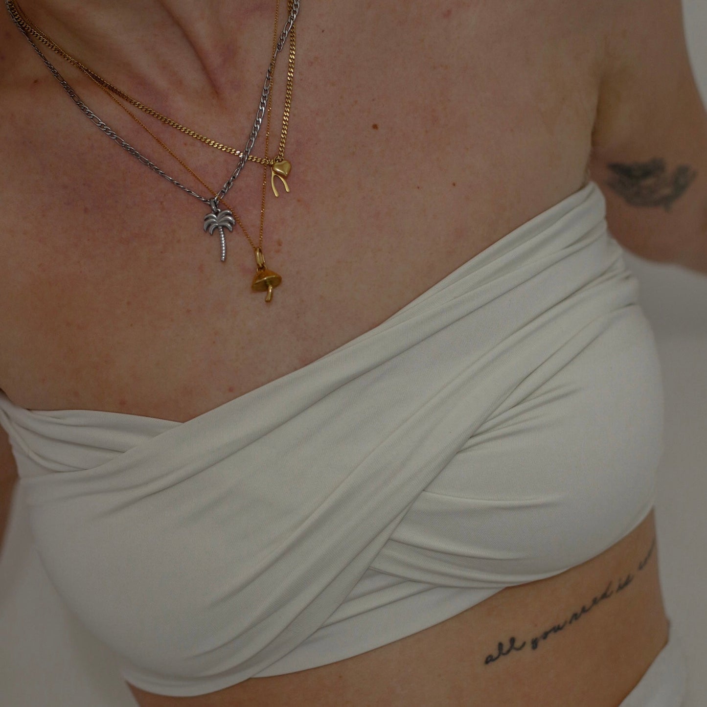Bondi Palm Necklace- Silver