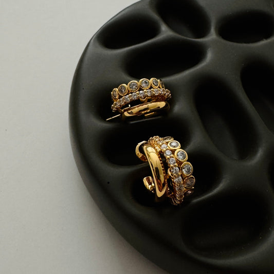 Bushra Huggies- White Zirconia