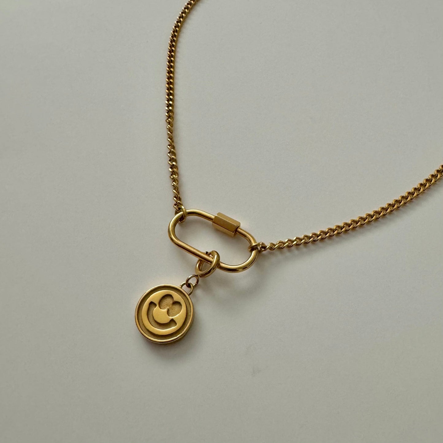 Carabiner Necklace- Gold