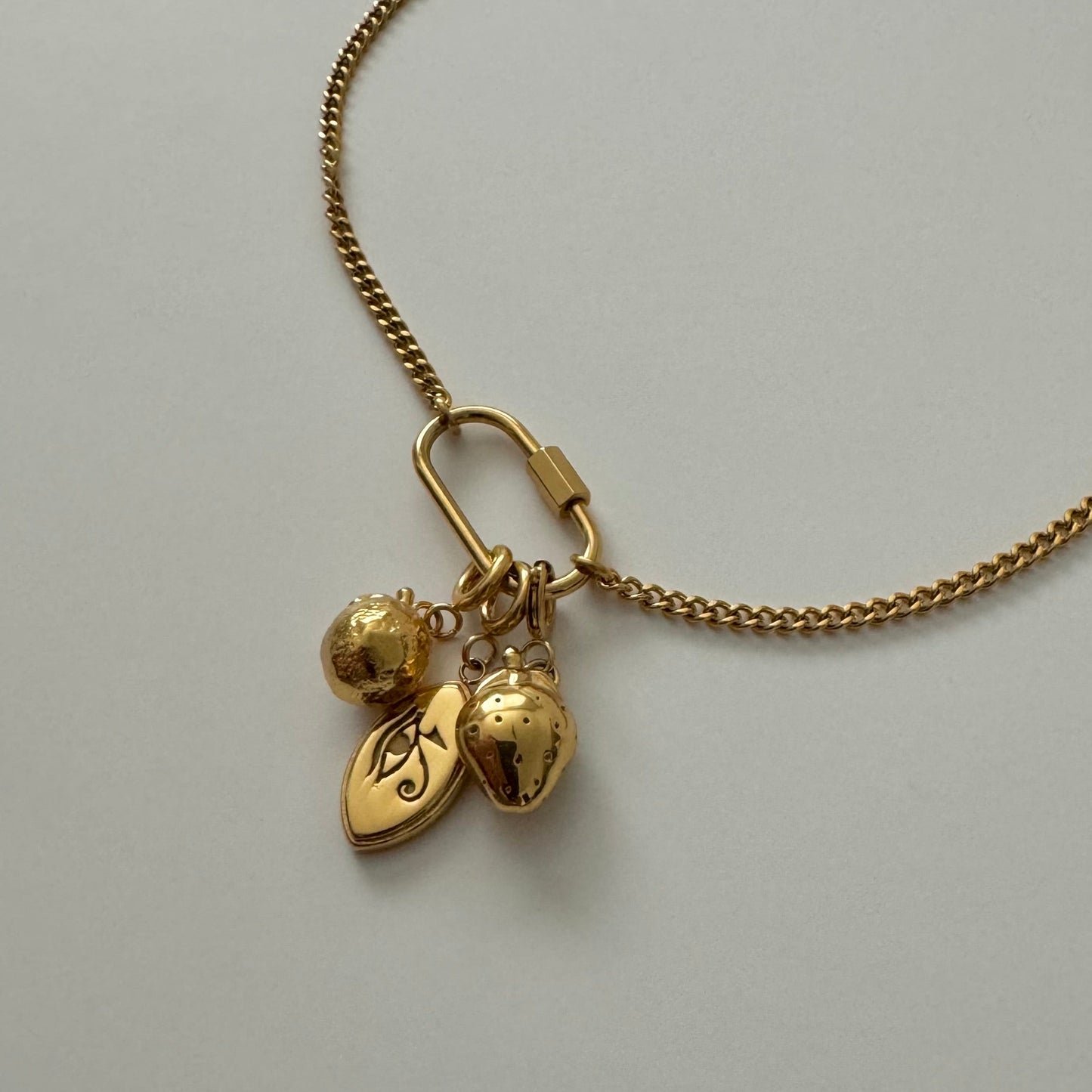Carabiner Necklace- Gold