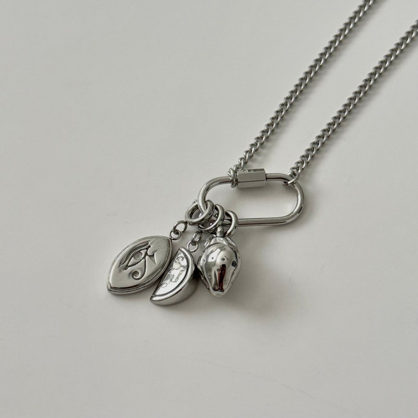 Carabiner Necklace- Silver