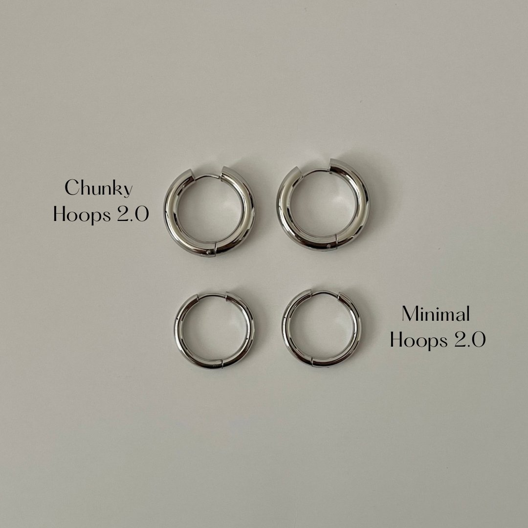 Chunky Silver Hoops 2.0