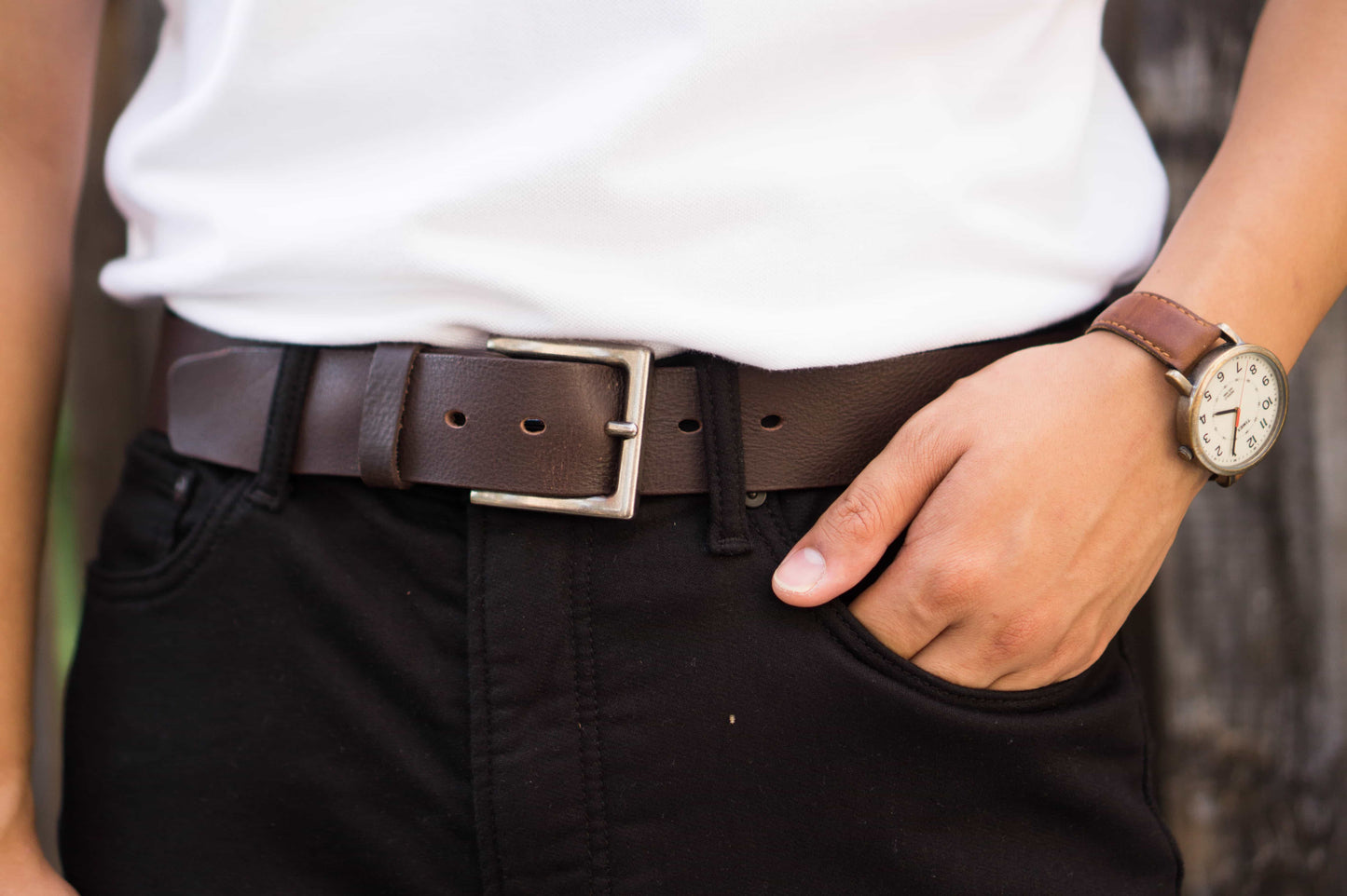 The Long Haul Belt - Classic Black 100% Real Leather Belt