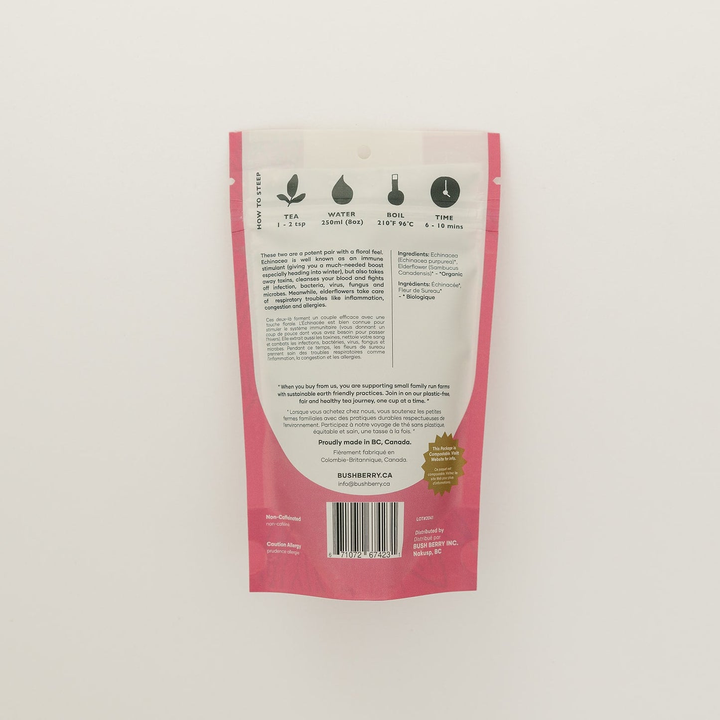 Organic Echinacea + Elderflower tea