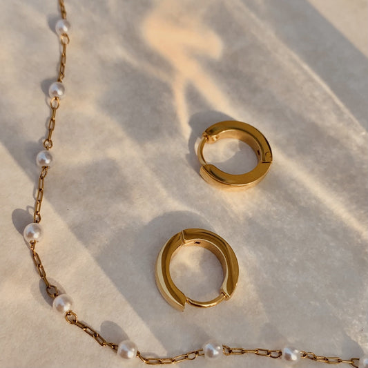 Honey Huggie Hoops -Gold