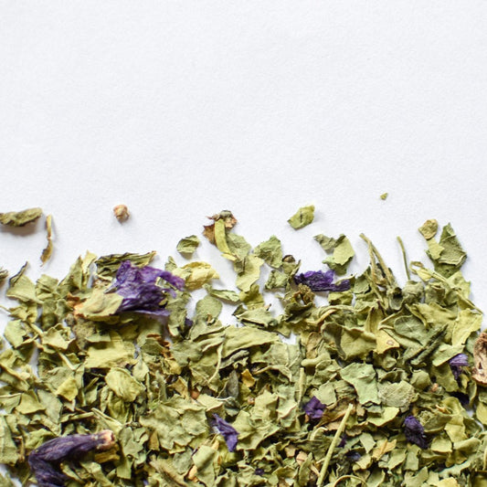 Mauve, fleur & feuille