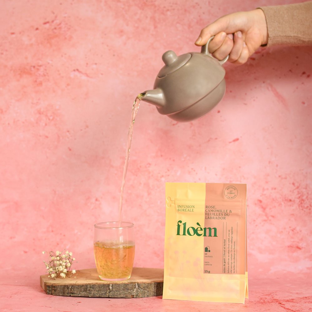 Tisane en sachets Rose, camomille & feuilles du Labrador