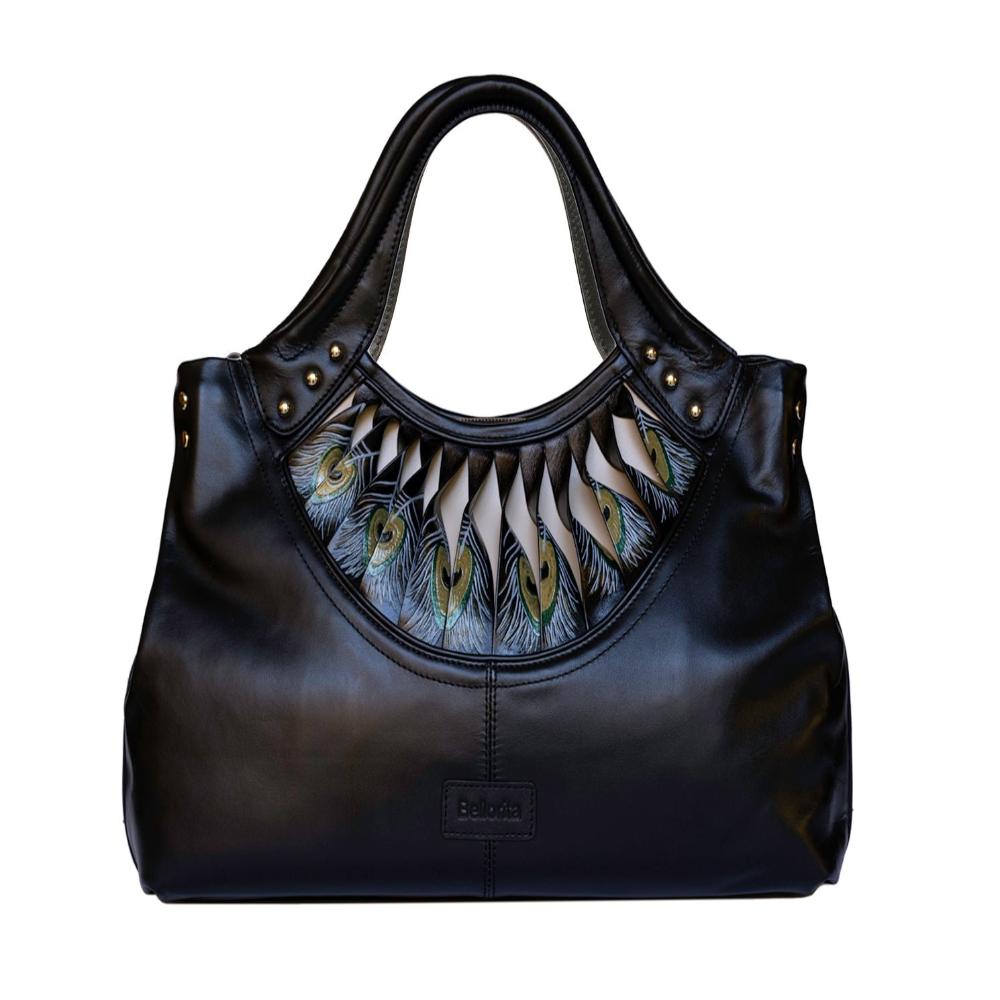 Feather Black Tote